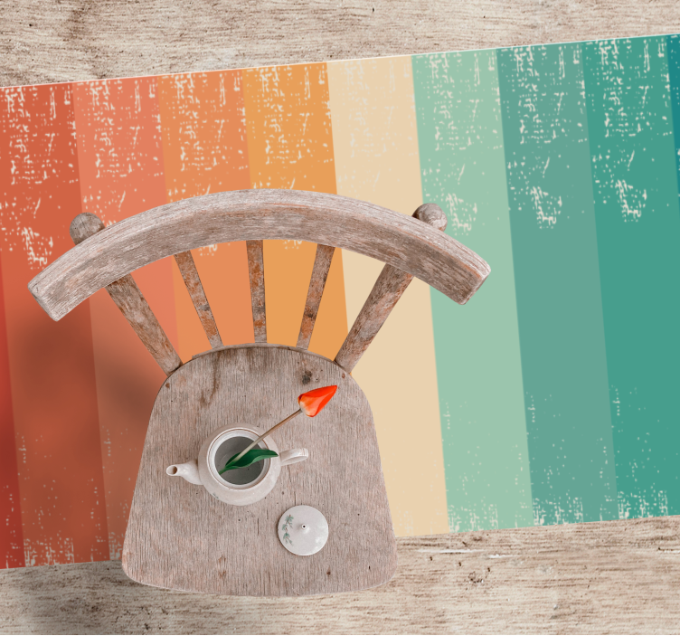 Colorful Striped Layers minimalist vinyl carpet - TenStickers