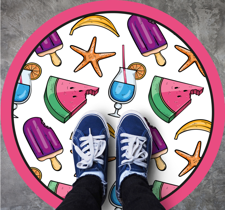 Colorful Summer Treats kids vinyl carpet - TenStickers