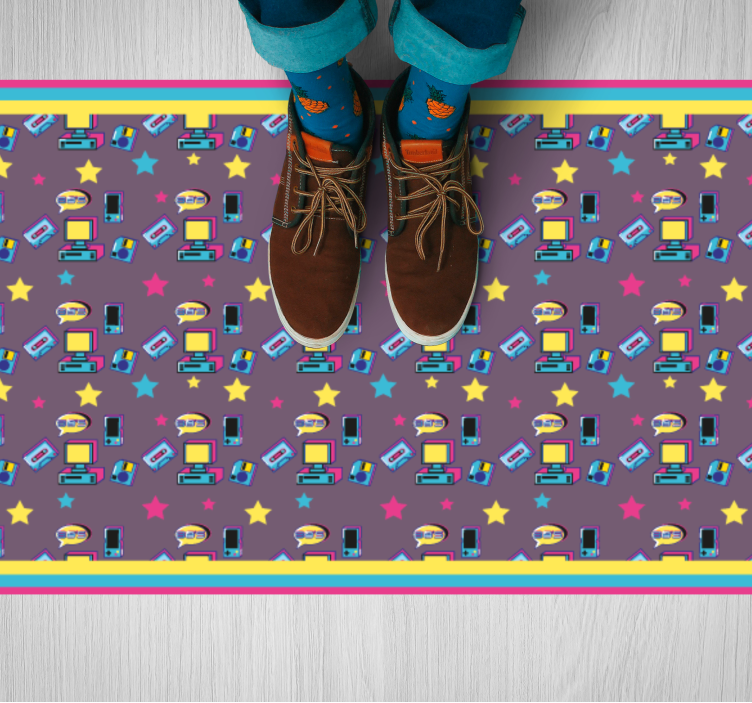 Colorful Tech Toys kids vinyl carpet - TenStickers