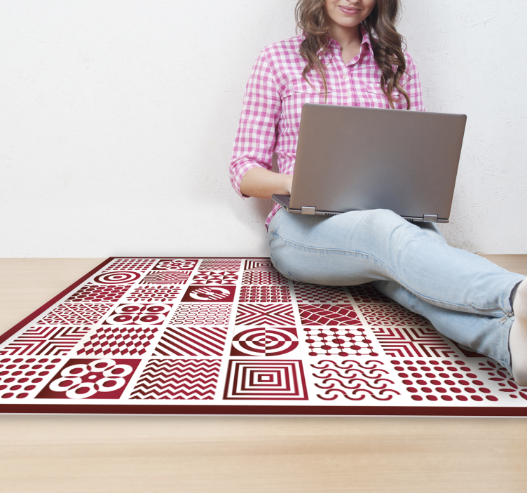 Spectacular colorful tiles vinyl rugs - TenStickers