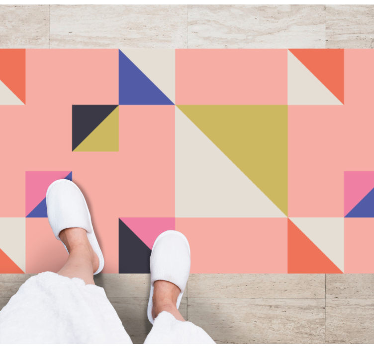 Modern triangles geometric vinyl carpet - TenStickers