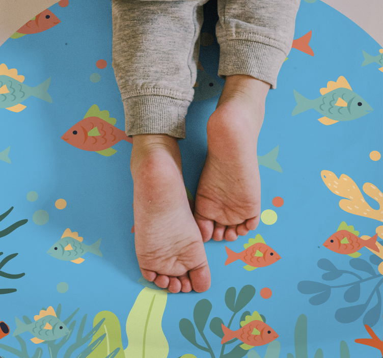 Colorful underwater scene bathroom vinyl carpet - TenStickers