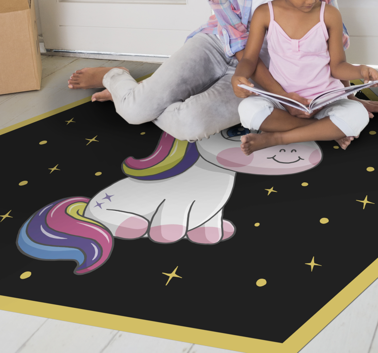 Colorful Unicorn Delight kids vinyl carpet - TenStickers