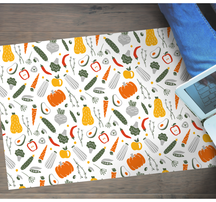 Colorful Vegetable Collection kitchen vinyl carpet - TenStickers