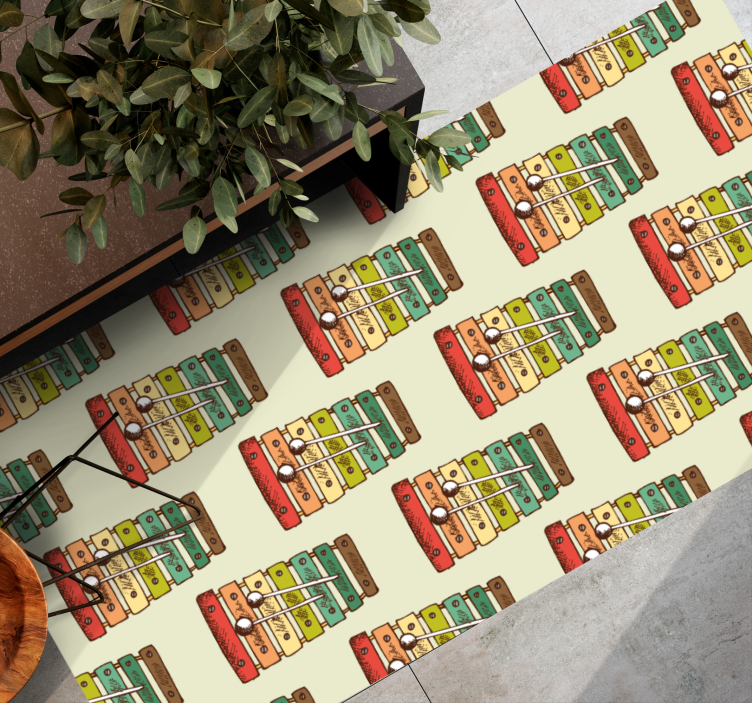 Colorful Xylophone Pattern teen vinyl carpet - TenStickers