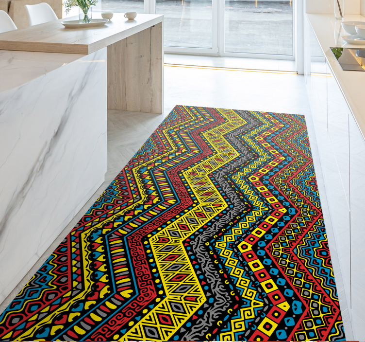 Colourful Tribal vinyl rug - TenStickers