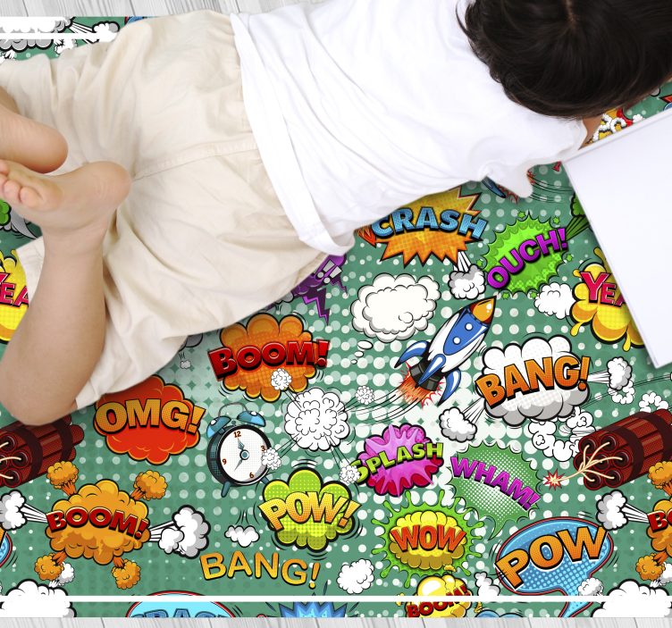 Comic audio effects teen vinyl carpet - TenStickers