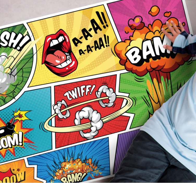 Comic Book Action teen vinyl carpet - TenStickers