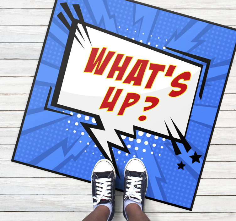 Comic Bubble Greeting custom vinyl carpet - TenStickers