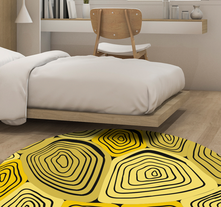 Concentric Abstraction geometric vinyl carpet - TenStickers