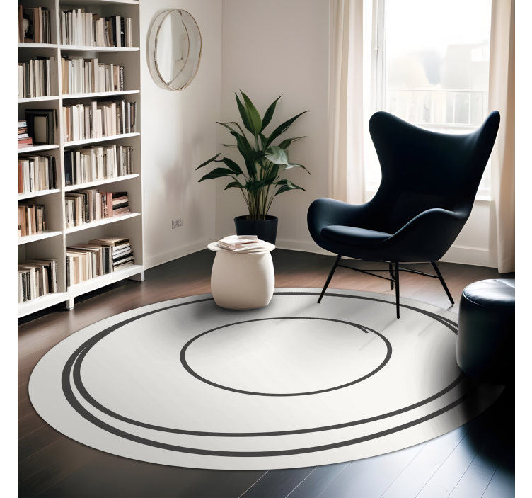 Concentric Circles minimalist vinyl carpet - TenStickers