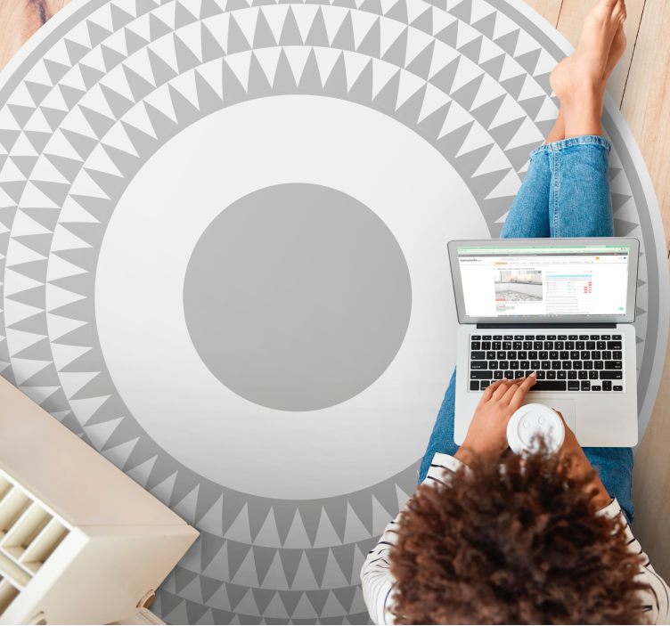 Concentric Circles Pattern geometric vinyl carpet - TenStickers