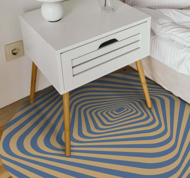 Concentric Stripes striped vinyl carpet - TenStickers