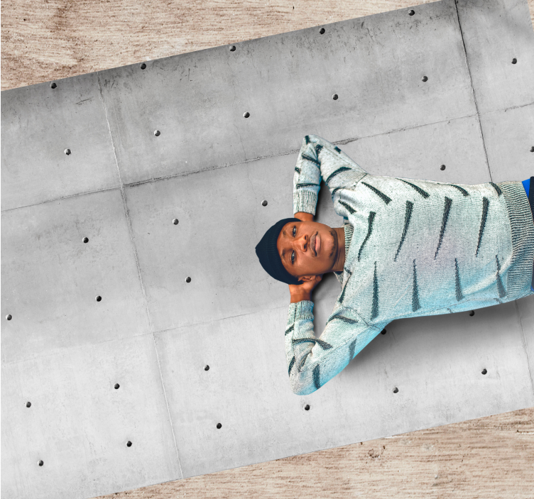 Concrete grey texture stone effect vinyl carpet - TenStickers