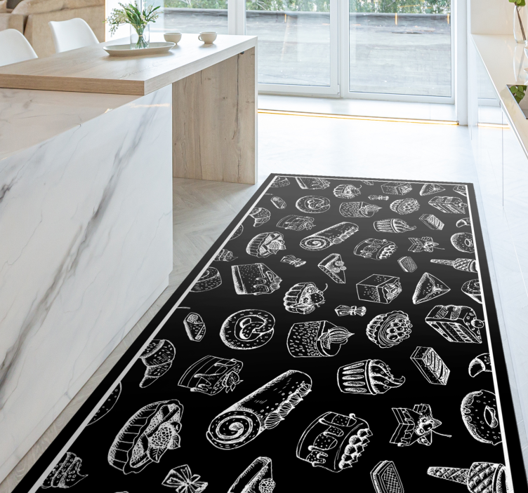 Confectionery Sketches kids vinyl carpet - TenStickers