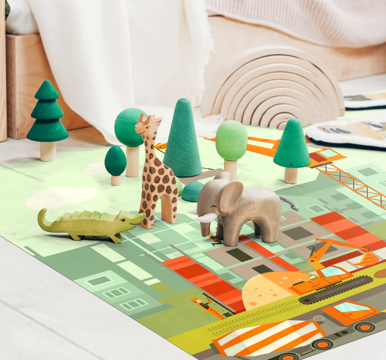 Construction Playground kids vinyl carpet - TenStickers