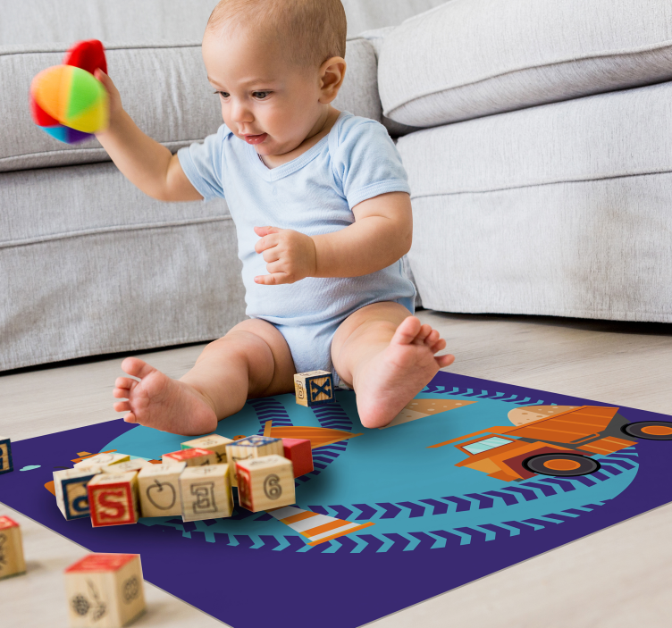 Construction Playzone kids vinyl carpet - TenStickers