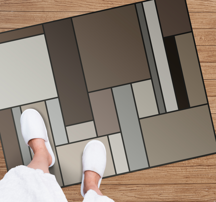 Contemporary Geometric Layers modern vinyl carpet - TenStickers