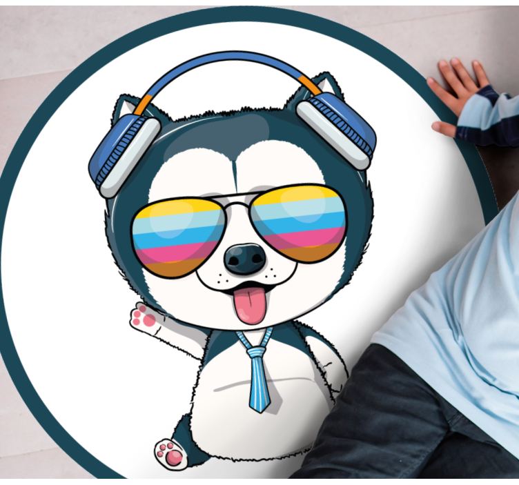 Cool Doggy Character kids vinyl carpet - TenStickers
