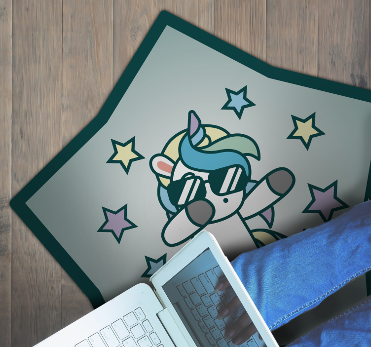 Cool Unicorn Star kids vinyl carpet - TenStickers