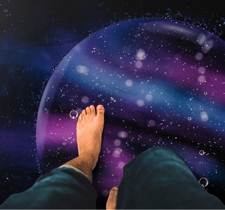 Cosmic bubble illusion star vinyl carpet - TenStickers