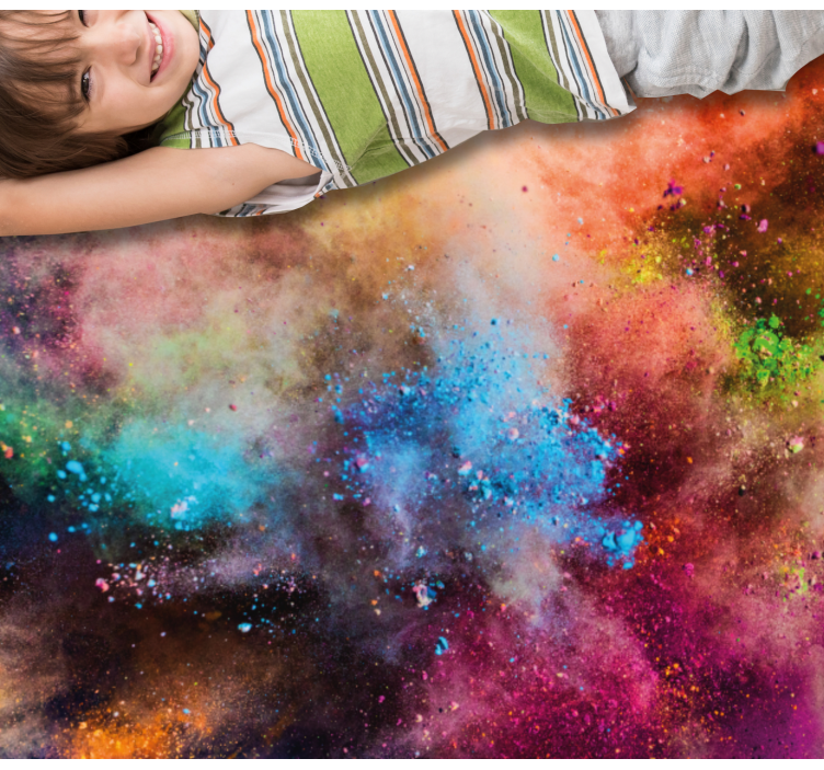 Cosmic Color Burst kids vinyl carpet - TenStickers