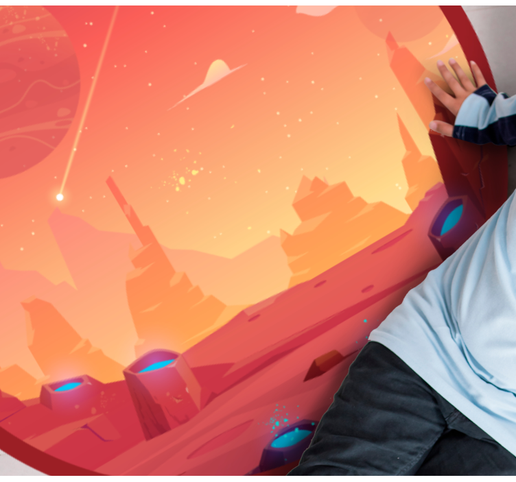 Cosmic Desert Scene star vinyl carpet - TenStickers