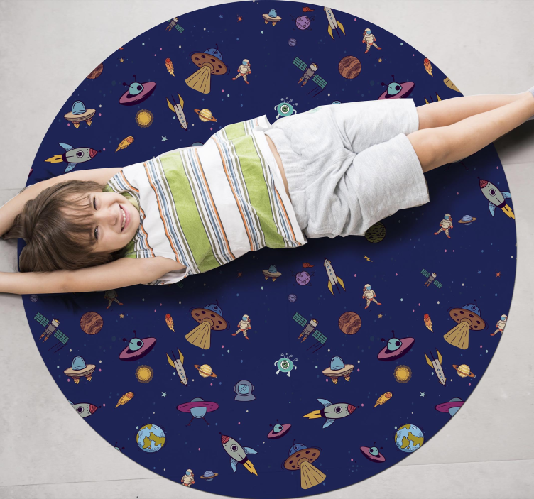 Cosmic expedition concept kids vinyl carpet - TenStickers