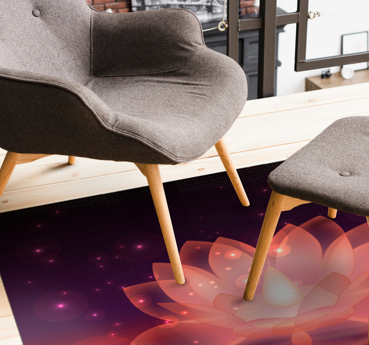 Cosmic Lotus Design mandala vinyl carpet - TenStickers