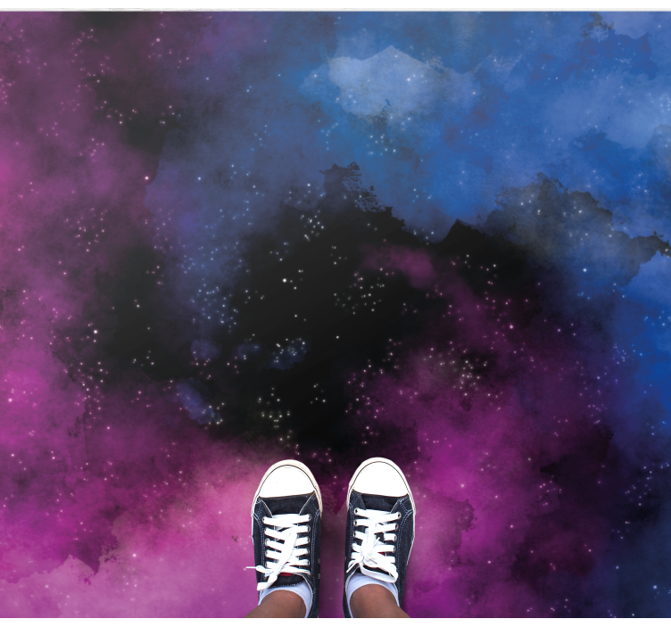 Cosmic Night Sky star vinyl carpet - TenStickers