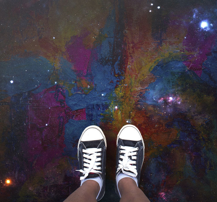 Cosmic Space Design star vinyl carpet - TenStickers