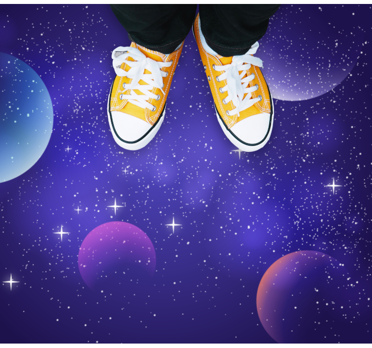 COSMIC SPACE SCENE star vinyl carpet - TenStickers