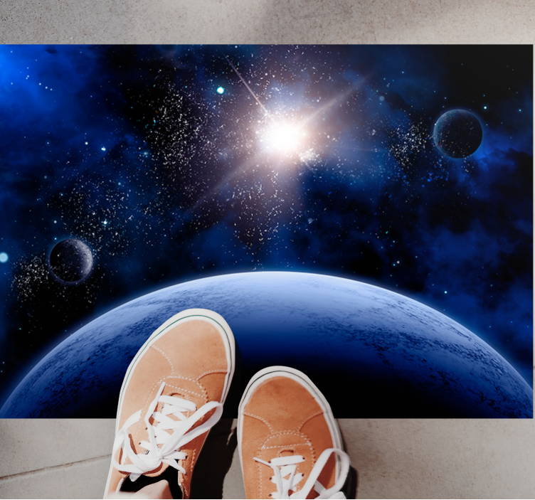 Cosmic starry scene kids vinyl carpet - TenStickers