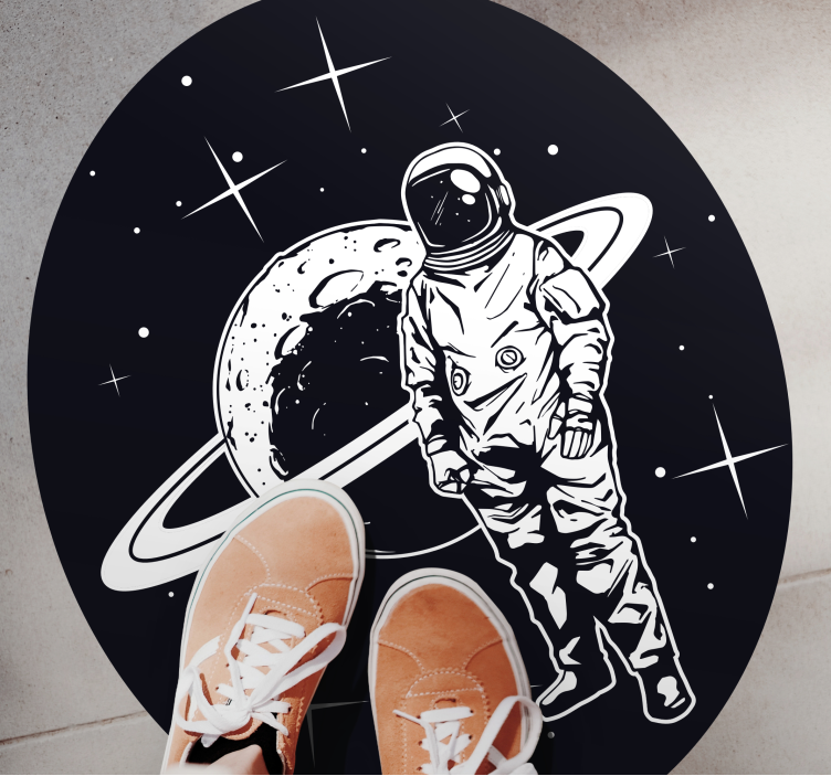 Cosmonaut in the Cosmos star vinyl carpet - TenStickers