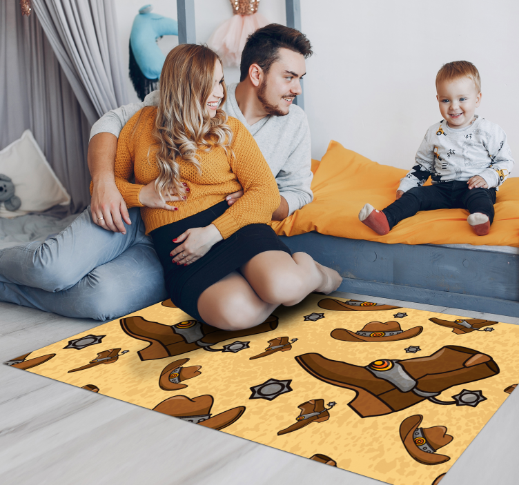 Cowboy Boot Motif animal vinyl carpet - TenStickers