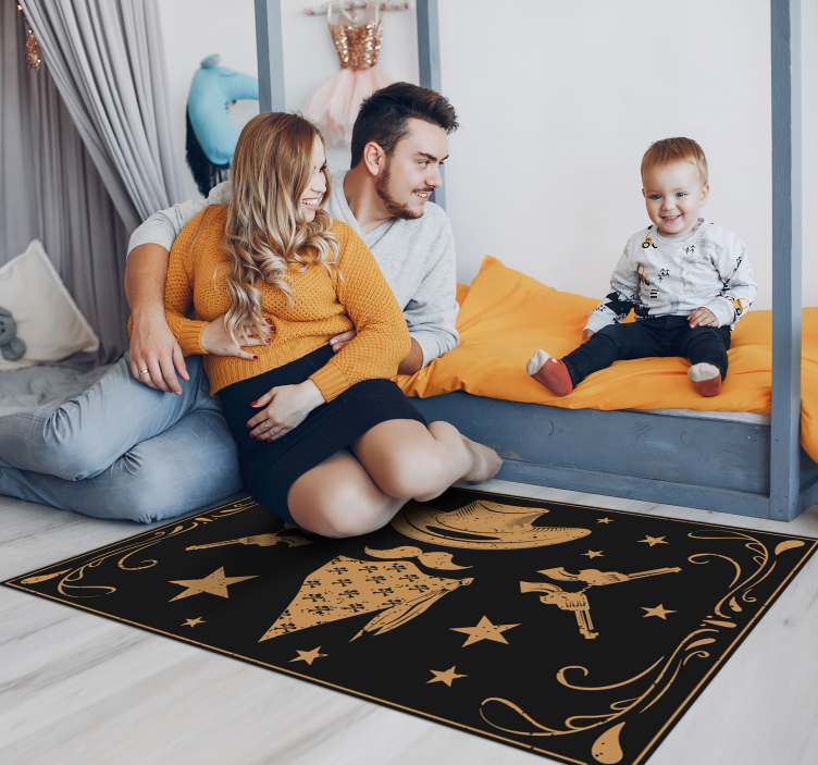 Cowboy Themed kids vinyl carpet - TenStickers