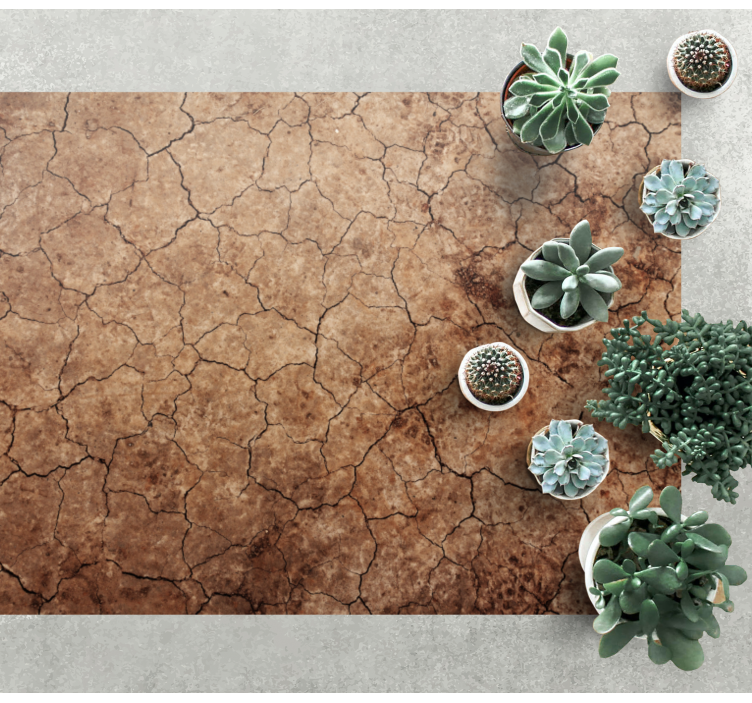 Cracked Earth Texture stone effect vinyl carpet - TenStickers