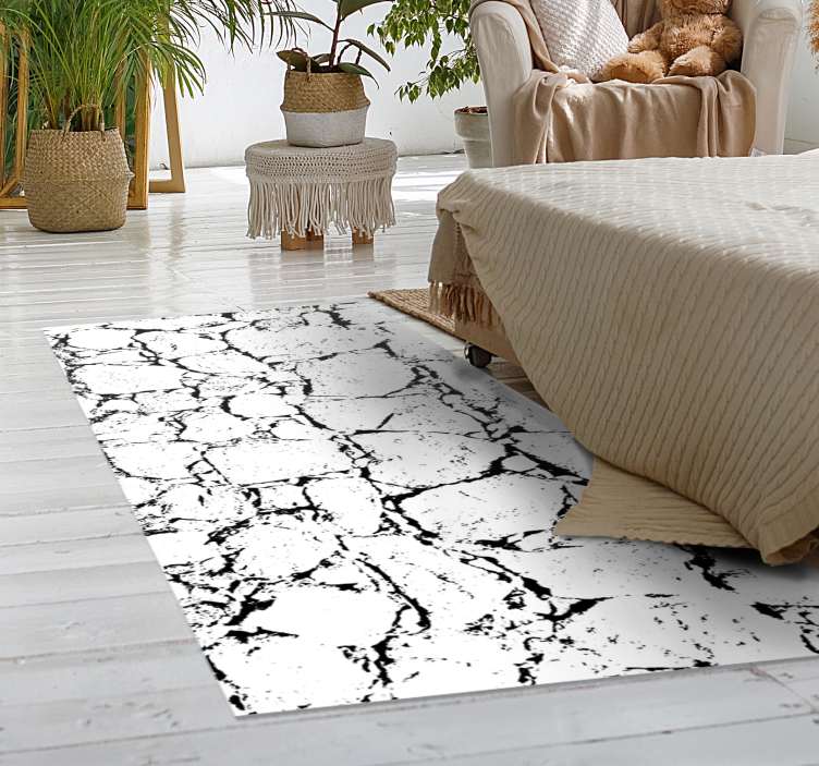 Cracked grey style marble vinyl carpet - TenStickers
