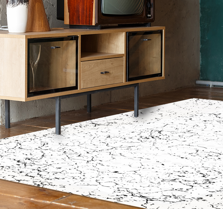 Cracked White Surface marble vinyl carpet - TenStickers