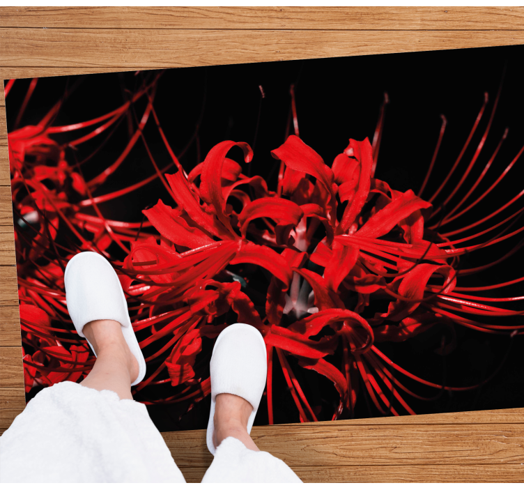 Crimson Bloom Explosion floral vinyl carpet - TenStickers