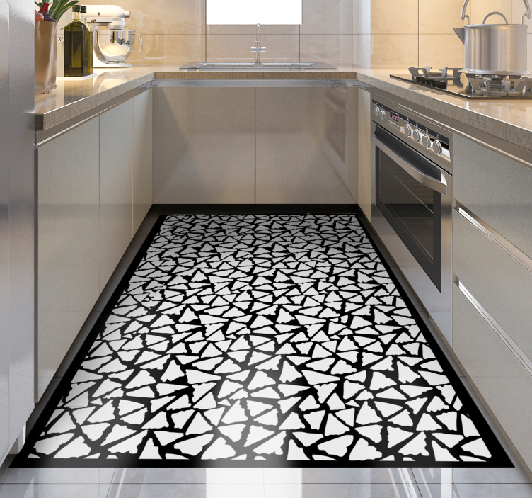 Crisp stone pattern kitchen vinyl carpet - TenStickers