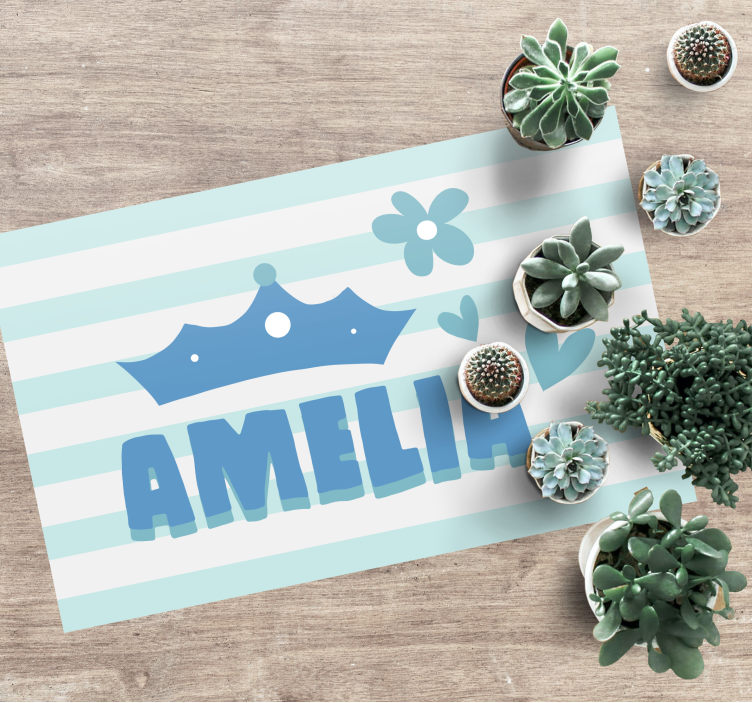 CROWN NAME PLACEMENT custom vinyl carpet - TenStickers