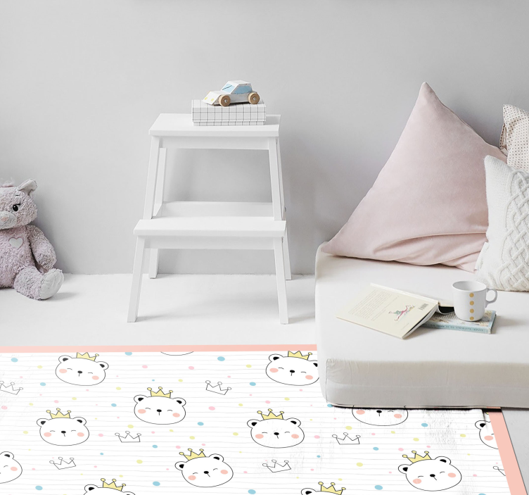 Crowned Animal Characters kids vinyl carpet - TenStickers