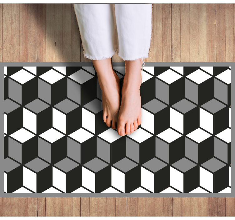 Cubic Pattern geometric vinyl carpet - TenStickers