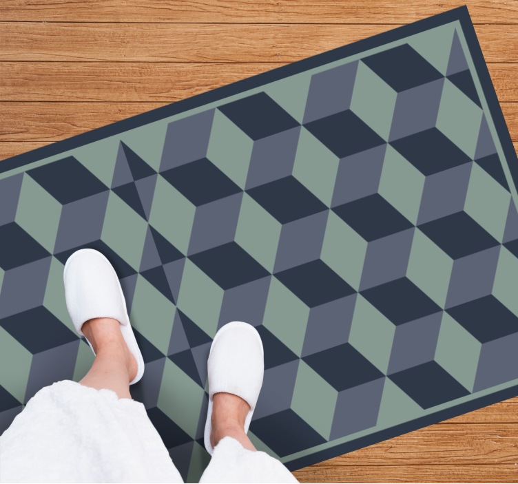 Cubic Pattern Play geometric vinyl carpet - TenStickers
