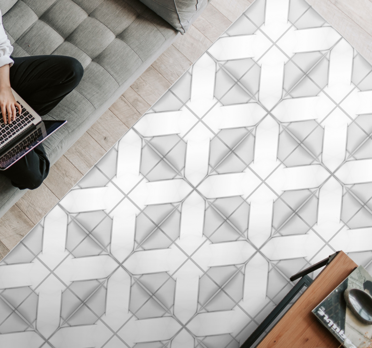 Cubist Symmetry geometric vinyl carpet - TenStickers
