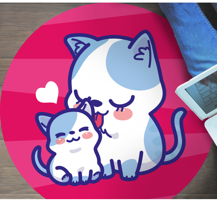 Cuddly Cat Companions kids vinyl carpet - TenStickers