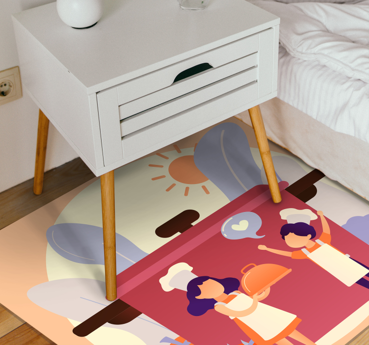 Culinary Characters kids vinyl carpet - TenStickers