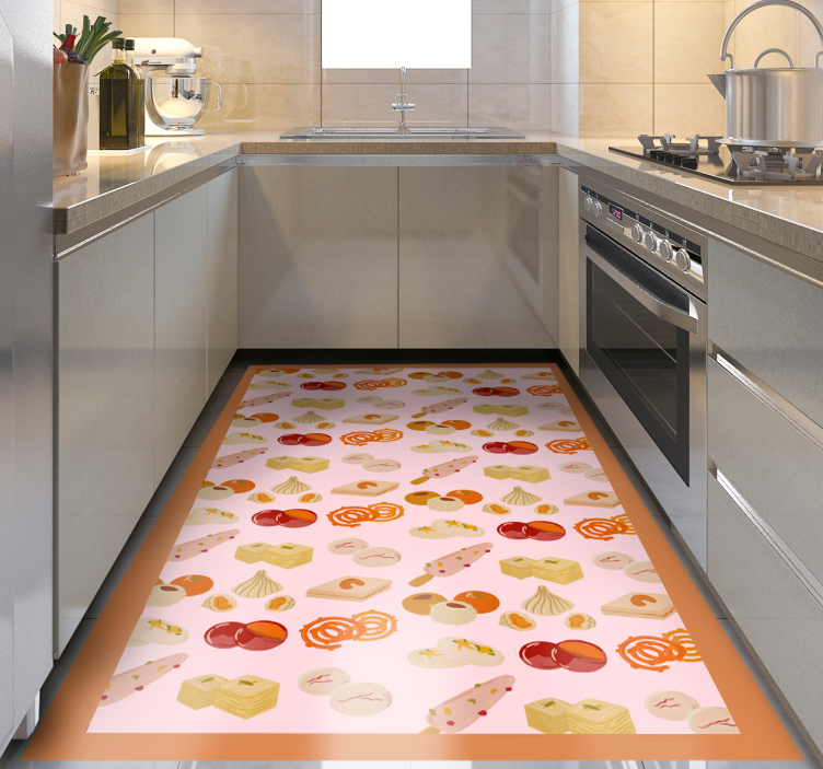 Culinary Theme kitchen vinyl carpet - TenStickers