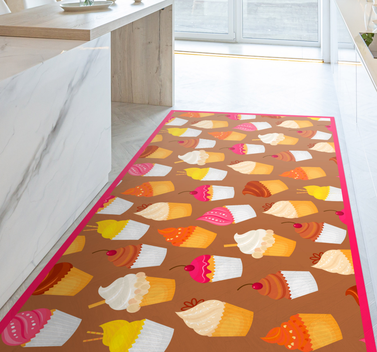 Cupcake delight kitchen vinyl carpet - TenStickers